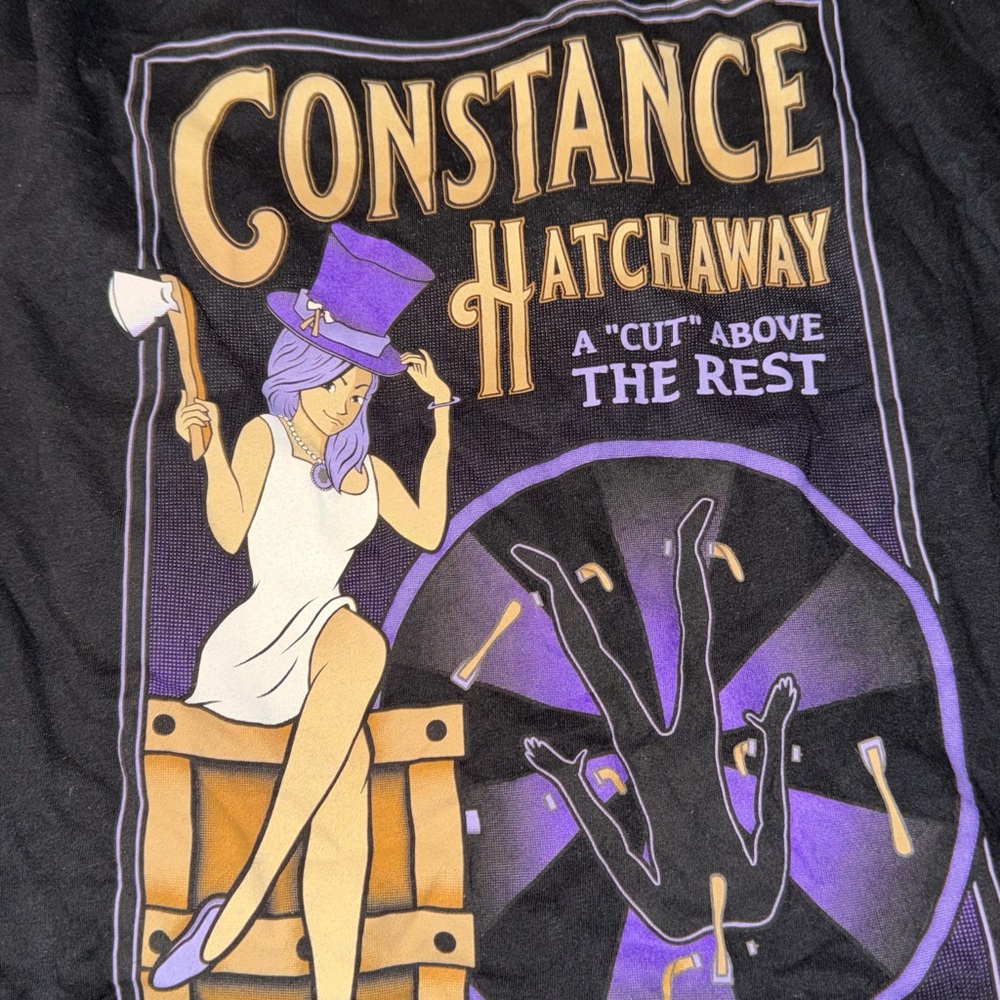 Constance Hatchaway Graphic Tee - Black and Purple